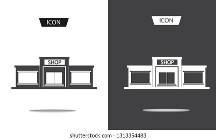 Shop or store, supermarket icon vector isolated on white background.