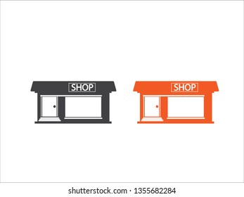 Shop or store, supermarket icon vector isolated on white background.