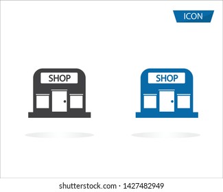 Shop or store, supermarket icon vector isolated on white background.