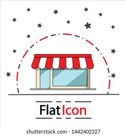 Shop or store, supermarket icon vector isolated on white background.