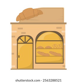 Shop And Store Vector Illustration - Bakery Store