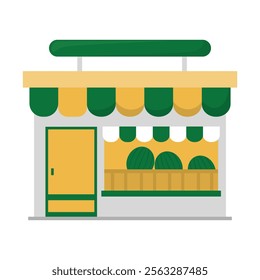 Shop And Store Vector Illustration - Fruit And Vegetable Store