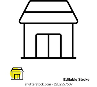 Shop Store Vector Line Icon Eps