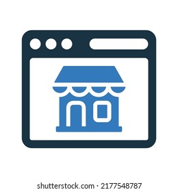 Shop, store, web icon. Simple editable vector illustration.