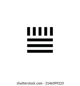 
Shop, stripes, square, letter E simple symbol logo vector