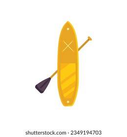 Shop sup board icon flat vector. Paddle surf. Stand up isolated