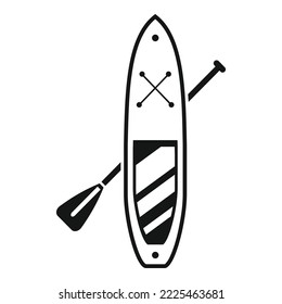 Shop sup board icon simple vector. Paddle surf. Stand up