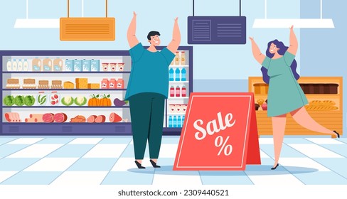 Shop supermarket grocery retail cashier store concept. Vector graphic design illustration