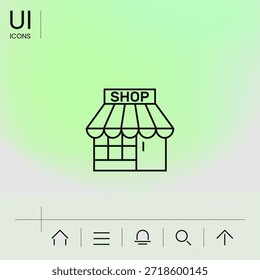 Icono del símbolo de la tienda, Elementos para su diseño