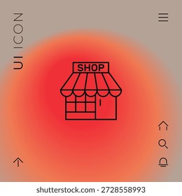 Icono del símbolo de la tienda, Elementos para su diseño
