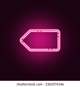 shop tag neon icon. Elements of Banking set. Simple icon for websites, web design, mobile app, info graphics