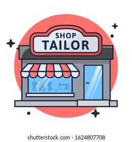 Shop Tailor Store Premium Icon Vector Illustration