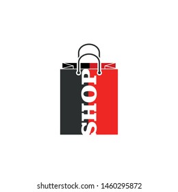 Shop template for logo with bag
