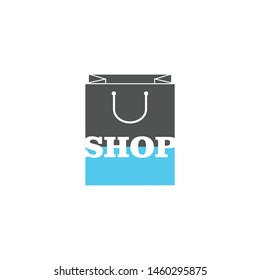 Shop template for logo with bag