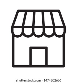 shop thin line vector icon