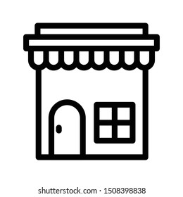 shop thin line vector icon