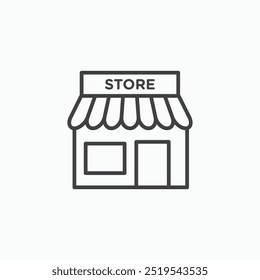 Tienda delgado liner icono aislado