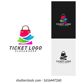 Shop Ticket Logo Template Design Vector, Emblem, Creative design, Icon symbol concept