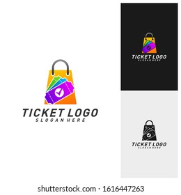 Shop Ticket Logo Template Design Vector, Emblem, Creative design, Icon symbol concept