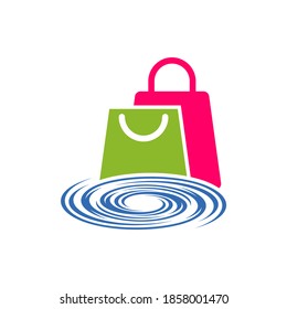 Shop Tornado logo vector template, Creative Twister logo design concepts, icon symbol, Illustration