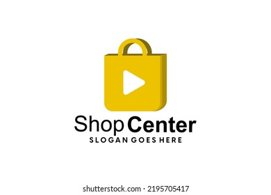 Logotipo de tendencia de compras, logotipo de comercio electrónico, logotipo web, aplicación