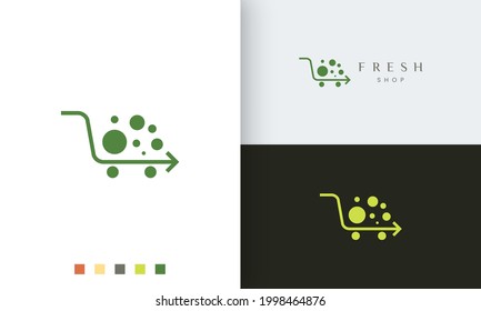 Shop Or Trolley Logo Template With Simple Shape