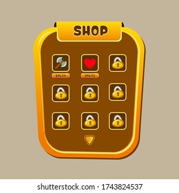 shop ui kit - game shop ui elements - ui vector kits 