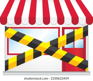 Compra en construcción. Ilustración vectorial.