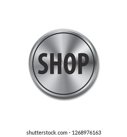 Shop vector button, web design element