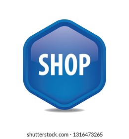 Shop vector button, web design element