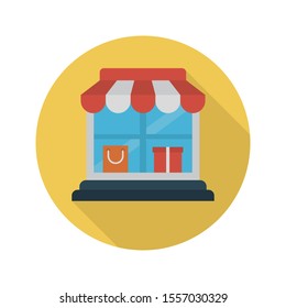 shop vector flat colour icon 