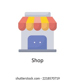Shop Vector Flat Icon Design illustration. Banking and Payment Symbol on White background EPS 10 File