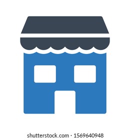 shop vector glyph colour icon 
