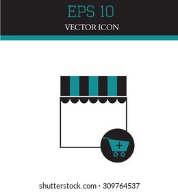 Shop vector icon.