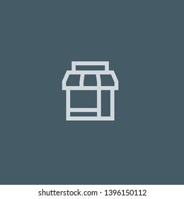 Shop vector icon. Shop concept stroke symbol design. Thin graphic elements vector illustration, outline pattern for your web site design, logo, UI. EPS 10.