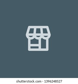 Shop vector icon. Shop concept stroke symbol design. Thin graphic elements vector illustration, outline pattern for your web site design, logo, UI. EPS 10.