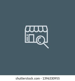 Shop vector icon. Shop concept stroke symbol design. Thin graphic elements vector illustration, outline pattern for your web site design, logo, UI. EPS 10.