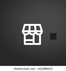 Shop vector icon. Shop concept stroke symbol design. Thin graphic elements vector illustration, outline pattern for your web site design, logo, UI. EPS 10.