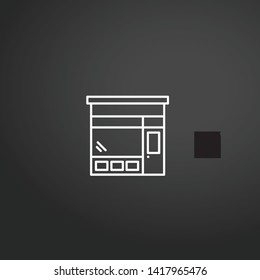 Shop vector icon. Shop concept stroke symbol design. Thin graphic elements vector illustration, outline pattern for your web site design, logo, UI. EPS 10.