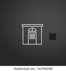Shop vector icon. Shop concept stroke symbol design. Thin graphic elements vector illustration, outline pattern for your web site design, logo, UI. EPS 10.