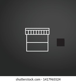 Shop vector icon. Shop concept stroke symbol design. Thin graphic elements vector illustration, outline pattern for your web site design, logo, UI. EPS 10.