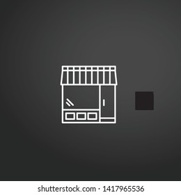 Shop vector icon. Shop concept stroke symbol design. Thin graphic elements vector illustration, outline pattern for your web site design, logo, UI. EPS 10.