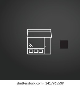 Shop vector icon. Shop concept stroke symbol design. Thin graphic elements vector illustration, outline pattern for your web site design, logo, UI. EPS 10.