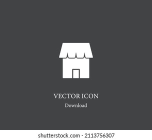 Shop vector icon. Editable stroke. Symbol in Line Art Style for Design, Presentation, Website or Apps Elements, Logo. Pixel vector graphics - Vector