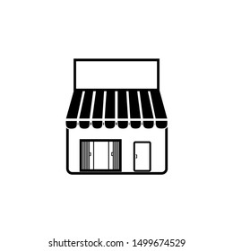 Shop vector icon. Home shop icon symbol
