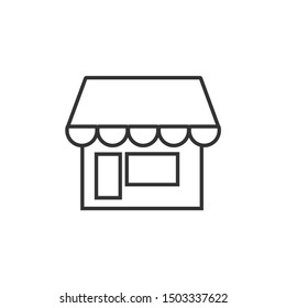 Shop vector icon. Home shop icon symbol