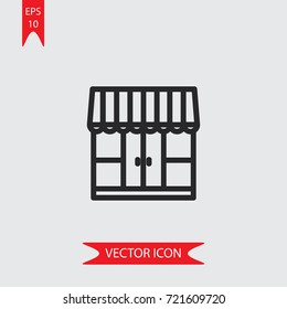 Shop vector icon, illustration symbol