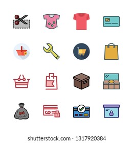 shop vector icon set