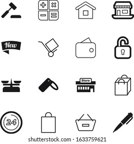 shop vector icon set such as: delete, scales, court, 24, calculation, special, scale, residential, image, round, shape, instrument, order, act, balance, architecture, finance, knowledge, pen, wallet