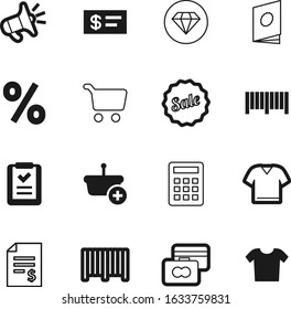 shop vector icon set such as: handle, pictogram, template, pen, card, megaphone, romance, gift, percentage, wealth, cart, cheque, banner, electronic, hand, textbook, promotion, catalogue, icons